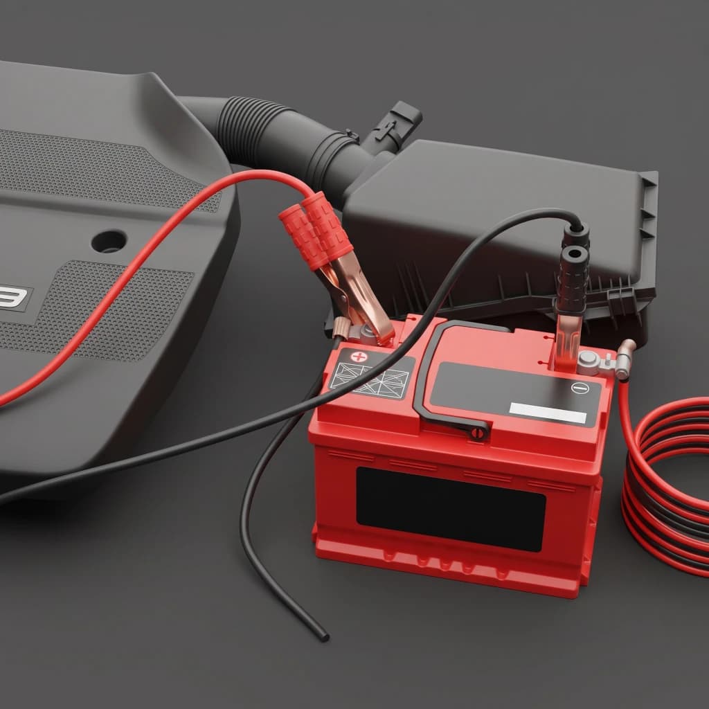 Professional car battery jump start service