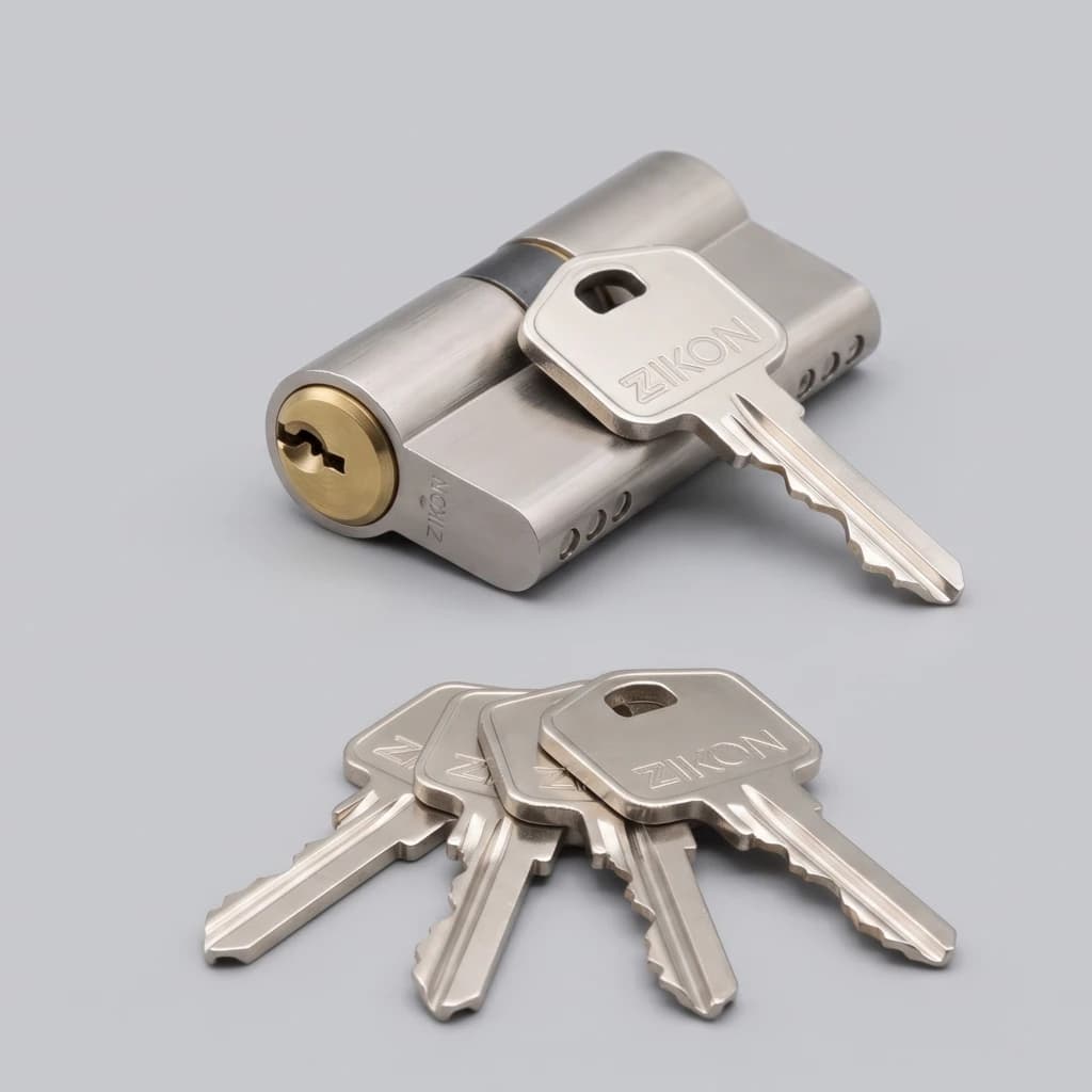 Internal pins and springs of a door lock